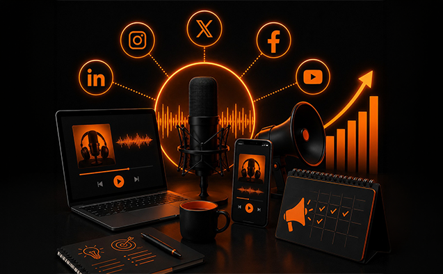 Podcast promotion and social media distribution by Bhoomerang Media, Hyderabad